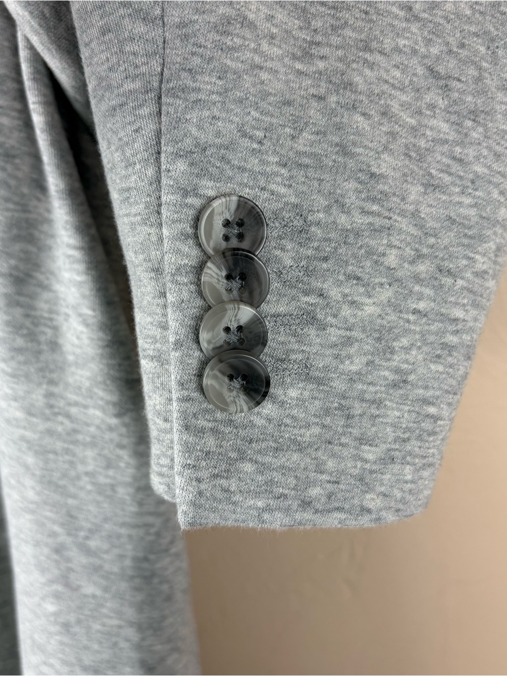 Artefact Light Gray Heathered Gray Knit Unstructured Blazer Jacket Mens Size XL - Picture 7 of 13